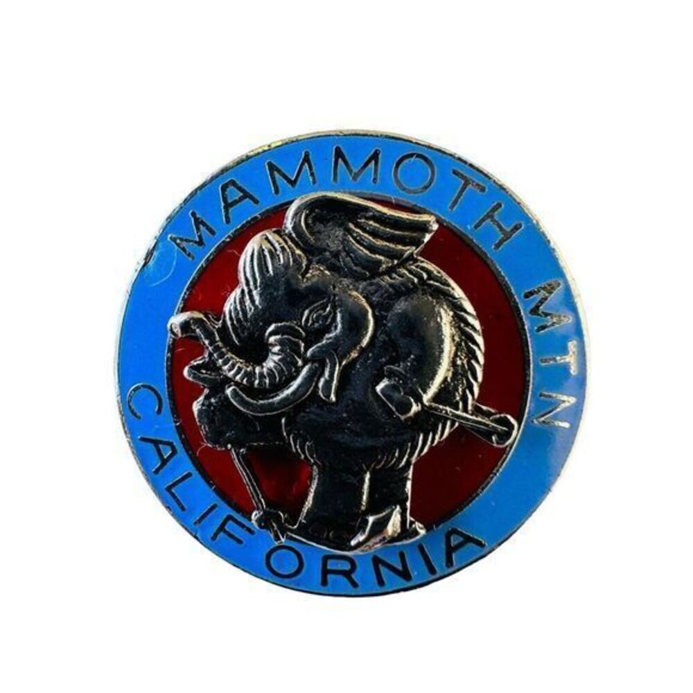 Mammoth‎ Mountain California Elephant Ski Pin Japan Makers Mark Vintage 1.25"